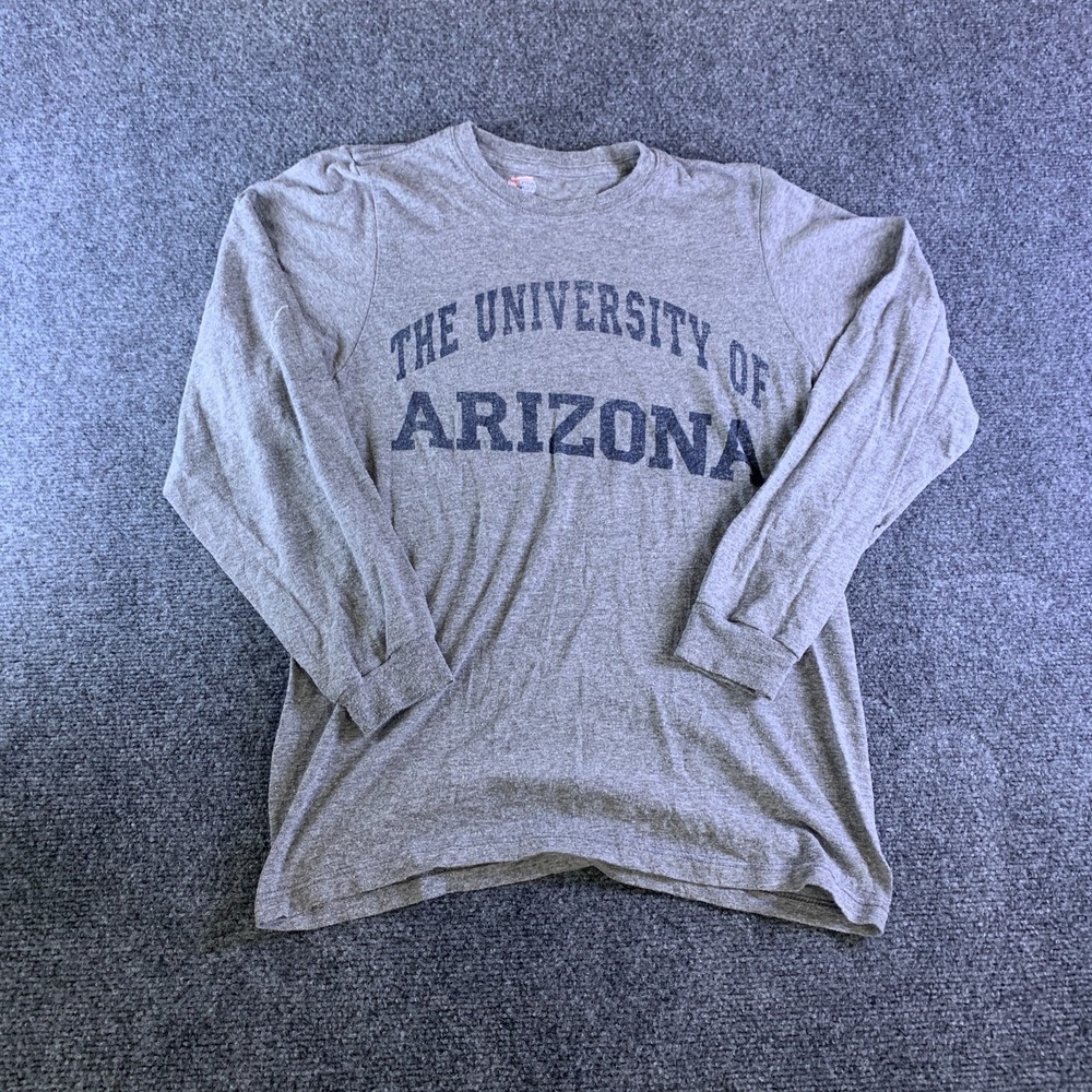 The Game Arizona Wildcats Long Sleeve Shirt Mens Small Gray Good NCAA Football